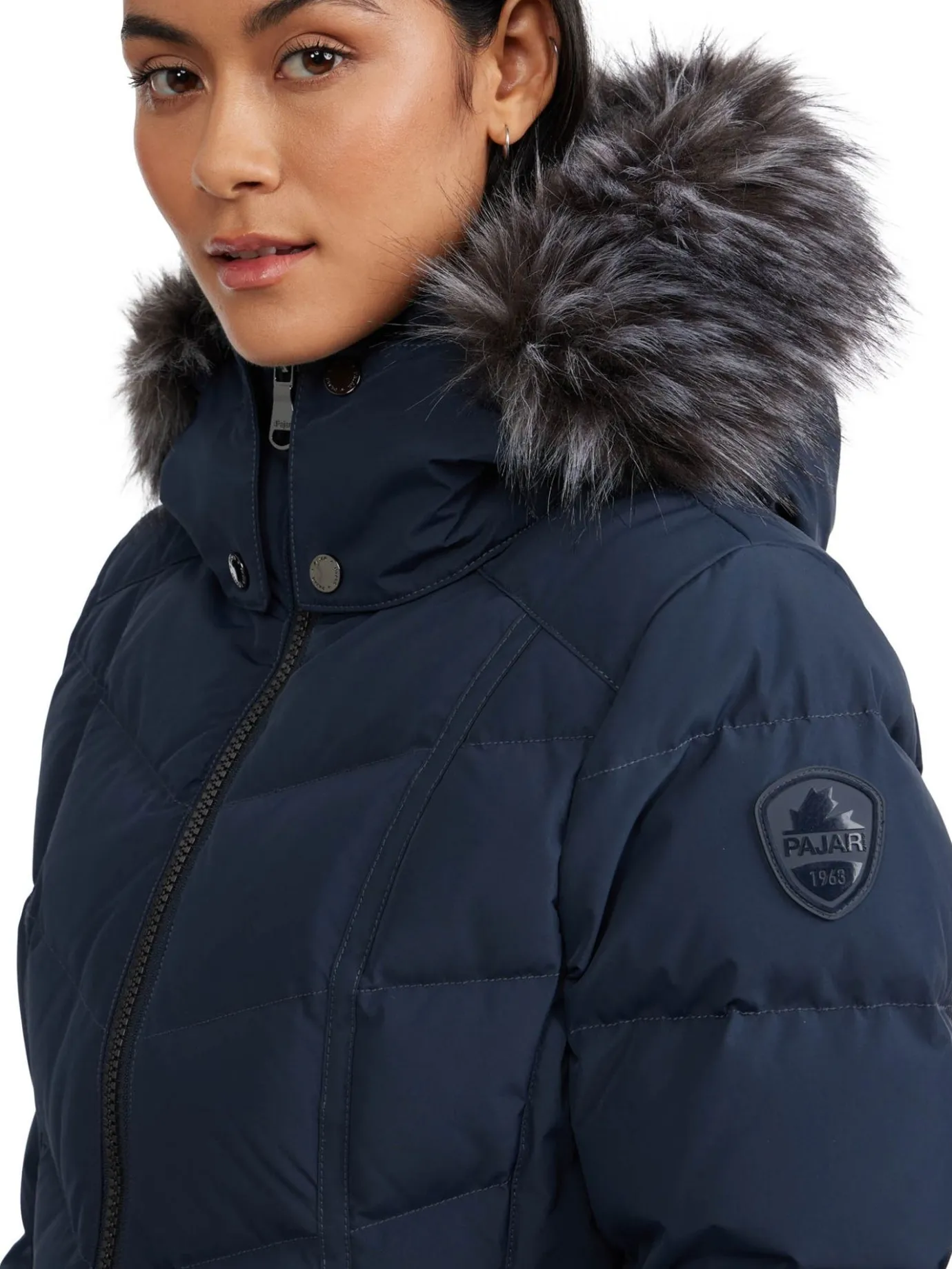 Store January Manteau Matelasse Pour Femmes Avec Fausse Fourrure Femmes Matelassés
