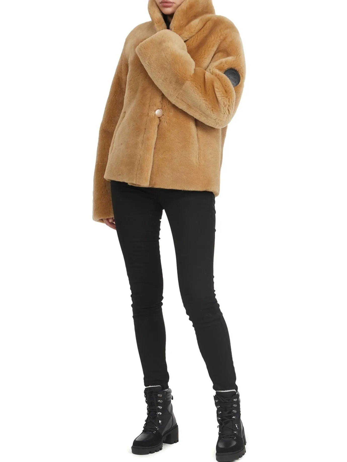 Cheap Nathalie Veste Reversible En Peau De Mouton Pour Femmes Femmes Bombers
