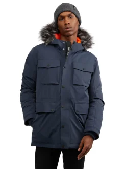 Best Sale Soren Parka Pour Hommes Avec Contour En Fausse Fourrure Hommes Parkas