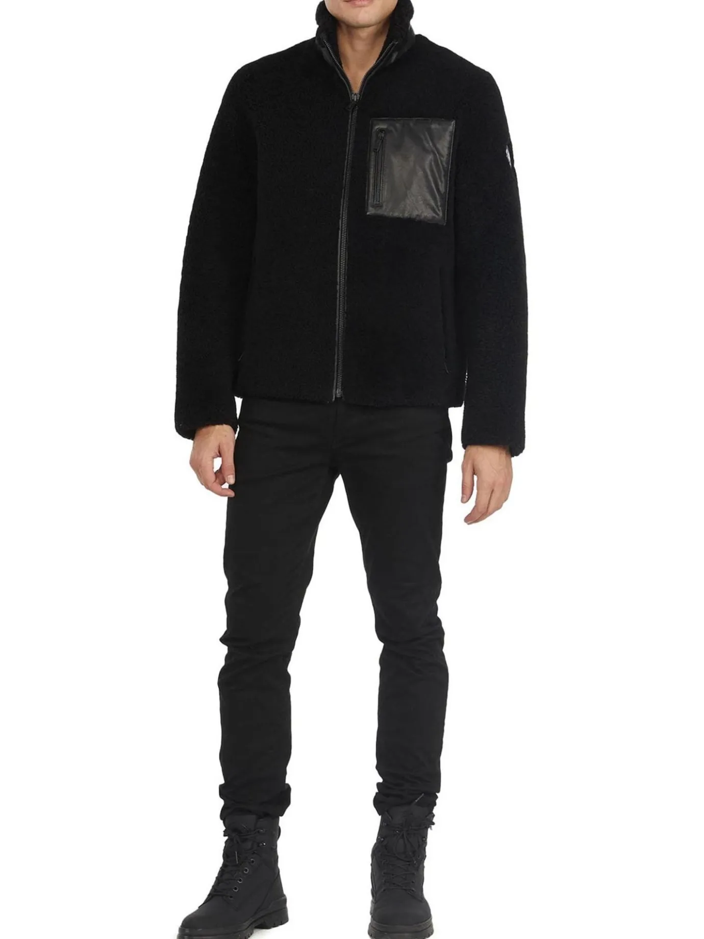 Fashion Teddy Manteau En Peau De Mouton Pour Hommes Hommes Bombers